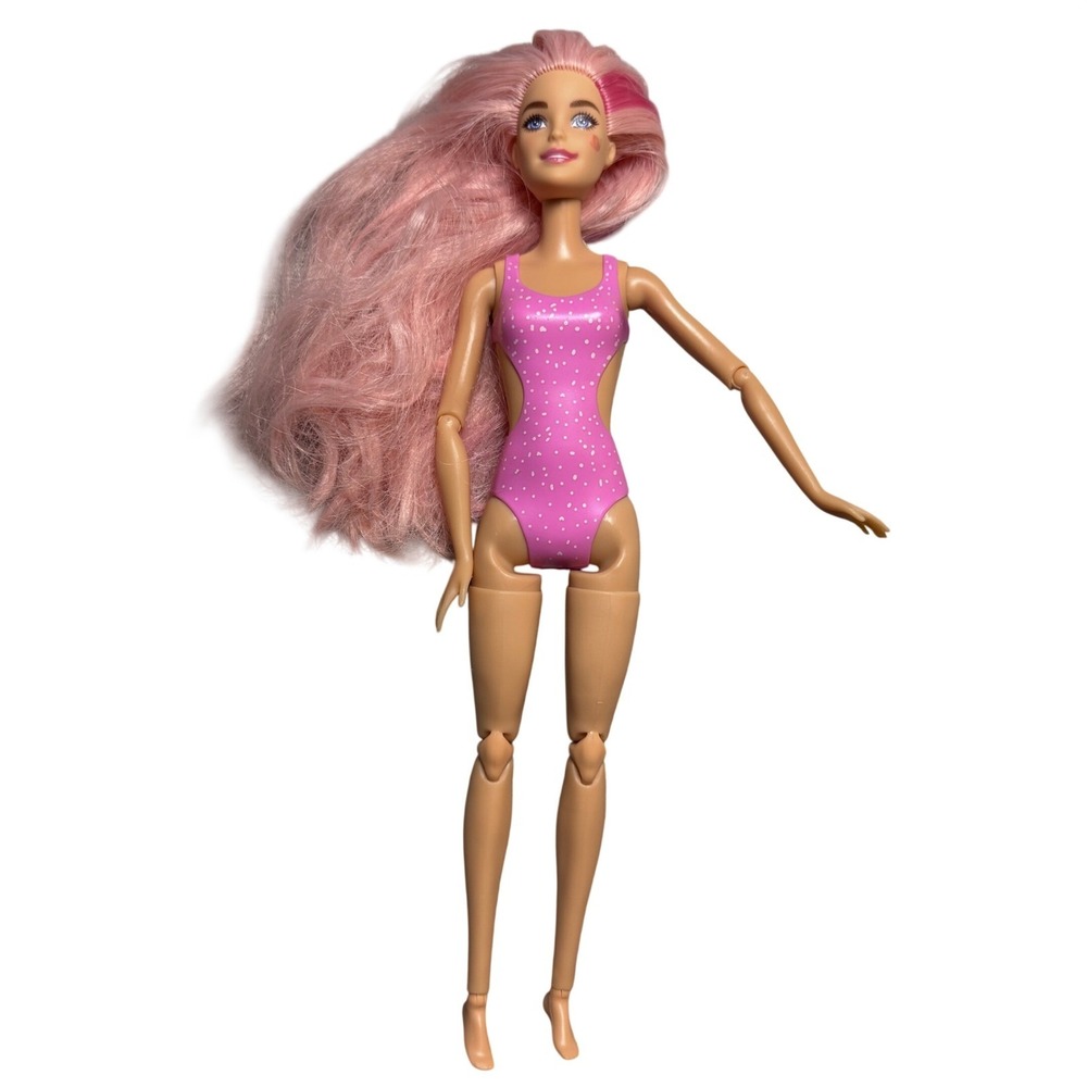 Mattel Barbie Dream Besties Pink Hair Articulated Doll HNW41 Pink Swimsuit 2023